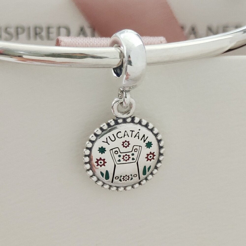 Pandora Yucatan Quintana Roo Dangle Charm Mayan World Pendant S925 Silver - Picture 4 of 8